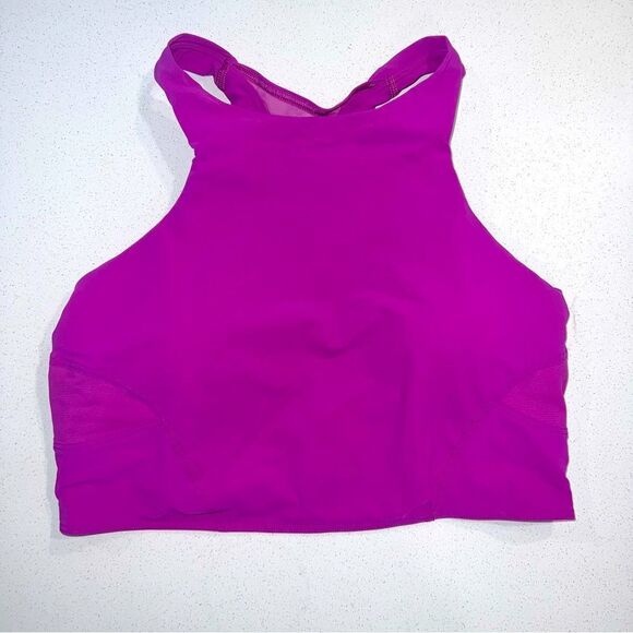 Lululemon Mesh Back Train Bra Size 8 - Magenta - Picture 1 of 8